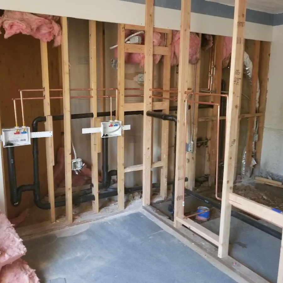 Copper pipe rough-in and plumbing installation in Nassau Bay